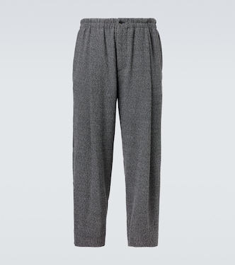 Pantalon ample en soie et coton mélangés | Giorgio Armani