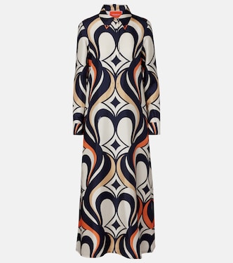 Chemise Swing printed silk shirt dress | La DoubleJ