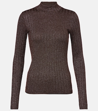 Top in misto cashmere e seta a coste | Brunello Cucinelli