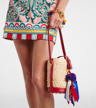 Carla Medium raffia bucket bag | Dolce&Gabbana