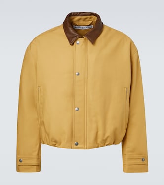 Leather-trimmed cotton twill jacket | Acne Studios