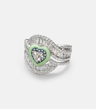 18kt white gold ring with diamonds | Kamyen