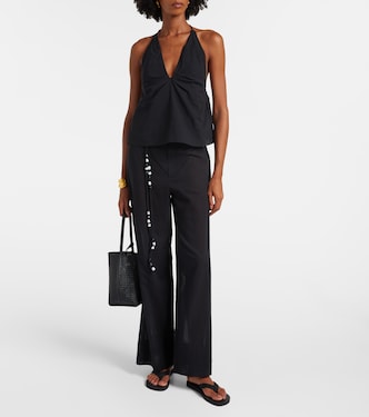 Top Azura in cotone con scollo all’americana | SIR