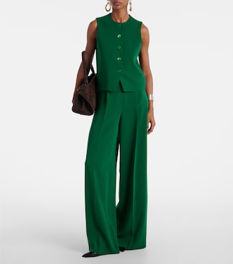 Weite High-Rise-Hose Laccato aus Cady | Max Mara