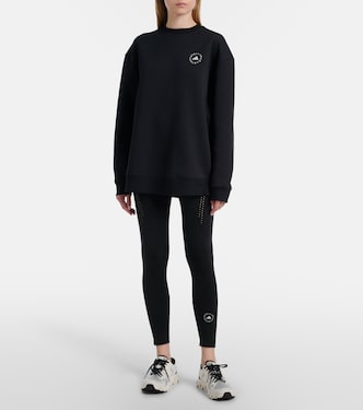 Logo cotton-blend jersey sweatshirt | Adidas by Stella McCartney