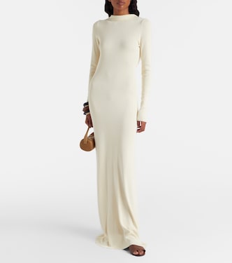 Elowen open-back silk-blend maxi dress | Aya Muse
