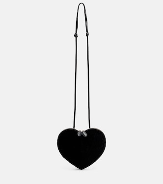 Le Coeur Small shearling crossbody bag | Alaïa