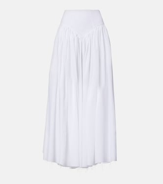 Falda larga Juniper de lino fruncida | Gabriela Hearst