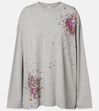 Embellished cotton jersey T-shirt | Dries Van Noten