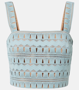 Knitted silk-blend crop top | Elie Saab