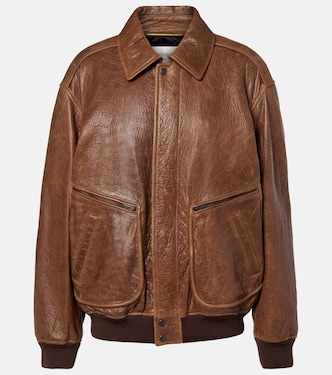Padded leather blouson jacket | Saint Laurent