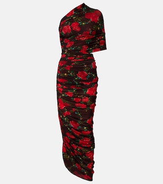 Floral ruched midi dress | Magda Butrym