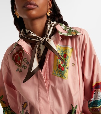 Violet floral silk scarf | Alémais