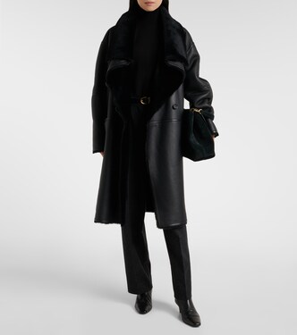 Shearling-lined leather coat | Toteme