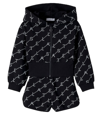 Logo cotton fleece hoodie and shorts set | Stella McCartney Kids
