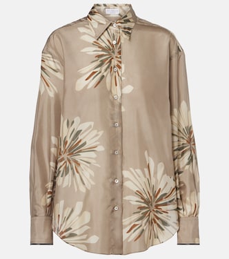 Floral silk shirt | Brunello Cucinelli