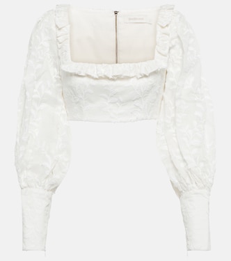 Top cropped in lino e seta | Zimmermann