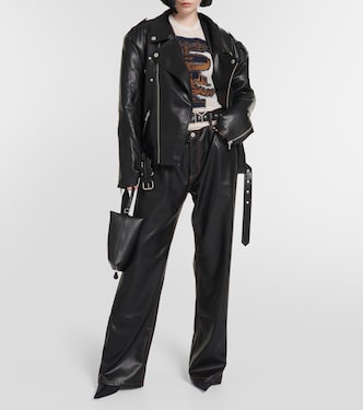 Weite Hose Y Belt aus Lederimitat | Y/Project