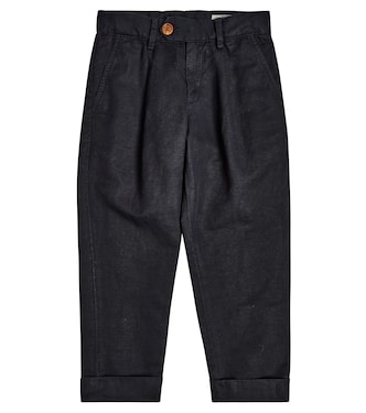 Pantalones de lino y algodón | Brunello Cucinelli Kids