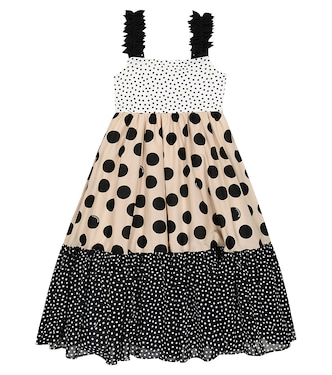Abito in cotone a pois | Monnalisa