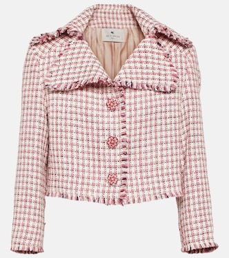 Chaqueta en mezcla de lana cropped | Etro
