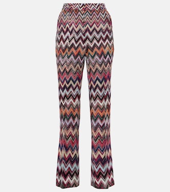 Pantaloni flared in lamé a zig-zag | Missoni