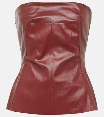 Coated denim corset top | Rick Owens