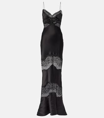 Robe Larisa aus Seide mit Spitze | Rebecca Vallance