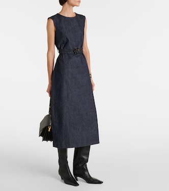 Vestido midi de denim con cinturón | 'S Max Mara