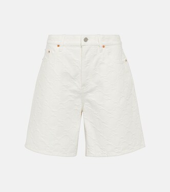 High-Rise Bermuda-Shorts aus Denim | Gucci