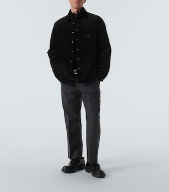 Hemdjacke aus Baumwoll-Cord | Prada