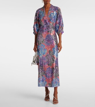 Jessel sequined multicolored maxi dress | Diane von Furstenberg