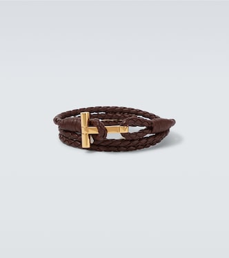 T braided leather bracelet | Tom Ford