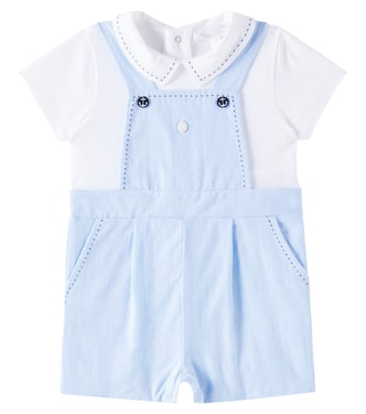 Baby jersey and chambray playsuit | Patachou