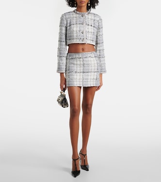 Checked cropped lamé tweed jacket | Dolce&Gabbana