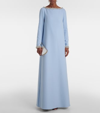 Naimal embellished caped gown | Safiyaa
