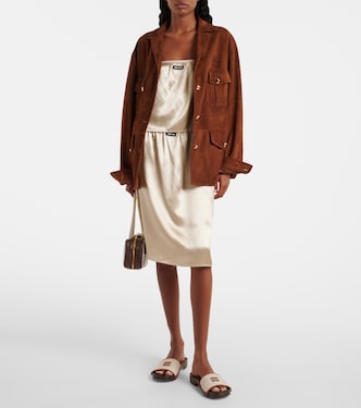 Jupe midi en satin | Miu Miu