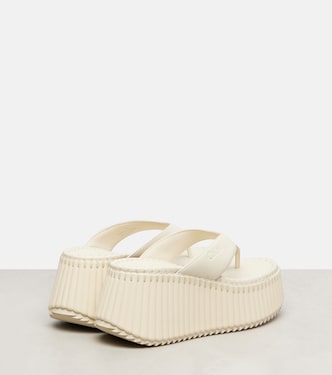 Nama 80 leather platform thong sandals | Chloé