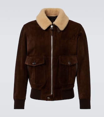 Blouson aus Veloursleder mit Shearling | Tom Ford
