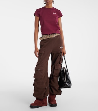 Logo cropped cotton jersey T-shirt | The Attico