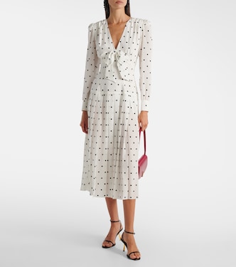  Polka-dot silk midi dress | Alessandra Rich