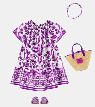 Majolica printed cotton headband | Dolce&Gabbana Kids