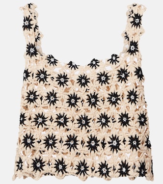 Top raccourci Luminary en crochet de coton | The Upside
