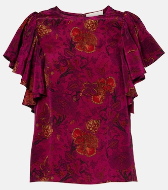 Top Lena de crepé de china de seda | Ulla Johnson