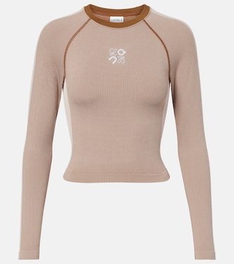 x On ribbed-knit striped top | Loewe