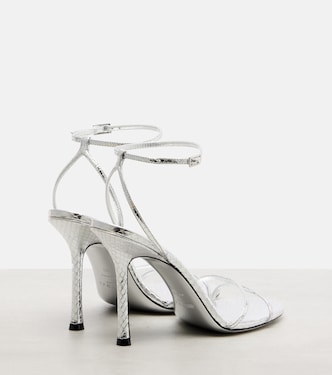 Sandalen Leo 100 aus Metallic-Leder | Jimmy Choo