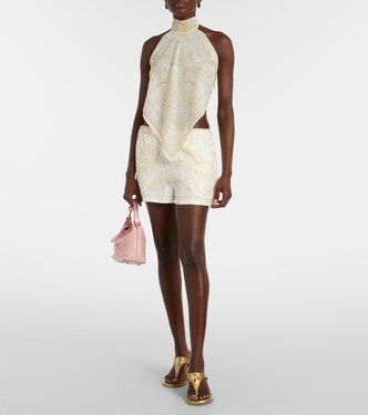 Shorts Underwater Barocco aus Seiden-Twill | Versace