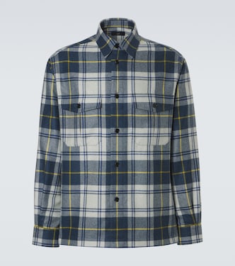 Plaid cashmere overshirt | Dunhill