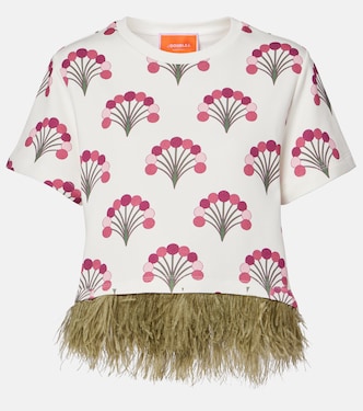Camiseta La Scala de jersey estampada con plumas | La DoubleJ