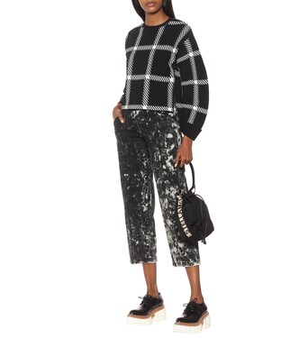 Galaxy printed high-rise cropped jeans | Stella McCartney